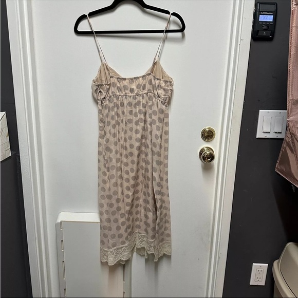 Robert Rodriguez silk and cotton Dusty Pink and grey Polka Dot dress - Picture 3 of 5